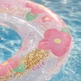 thumbnail image 7 of WWC Flower Pool Float, 29 inch Glitter Inflatable Blossom Swim Ring, Extra-Thick PVC Floatie for Adults and Kids, Summer Water Party Decor, 7 of 7