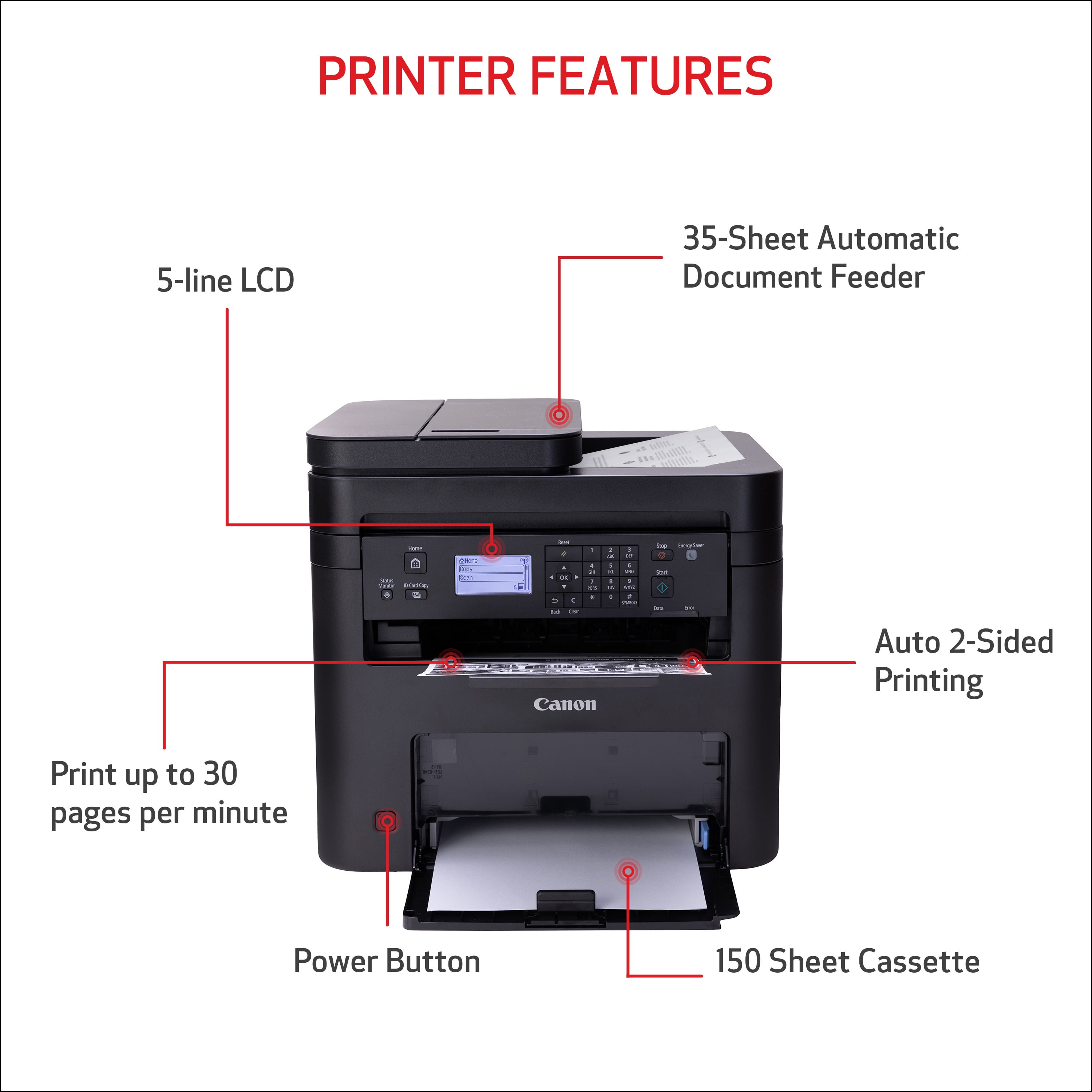 Canon imageCLASS MF273dw Multifunction Wireless Duplex Monochrome Laser Printer