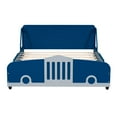thumbnail image 6 of YIYADO Full Size Platform Bed , Car design with Wheels, Easy Assembly, Blue, 6 of 6