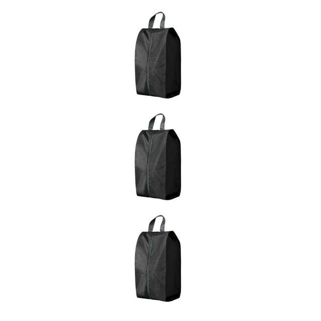 Youkk Polyester Lightweight And Portable Shoe Bag For Travel Pack Shoes With Ease Using Compact Storage black L 3Set