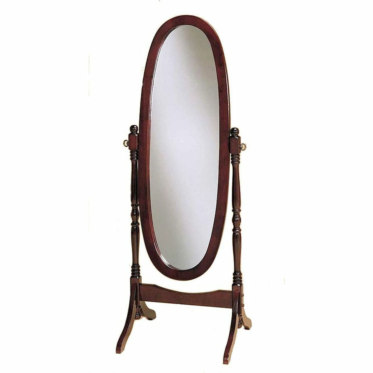 Legacy Decor Wood Rectangular Cheval Floor Mirror Free Standing Mirror