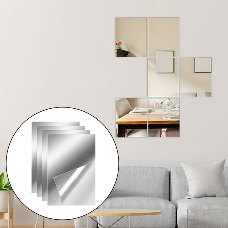 9PCS Acrylic Flexible Mirror Sheets Frameless Mirror Wall Stickers Full  Body Mirror for Bathroom Living Room Dormitory Decors - AliExpress