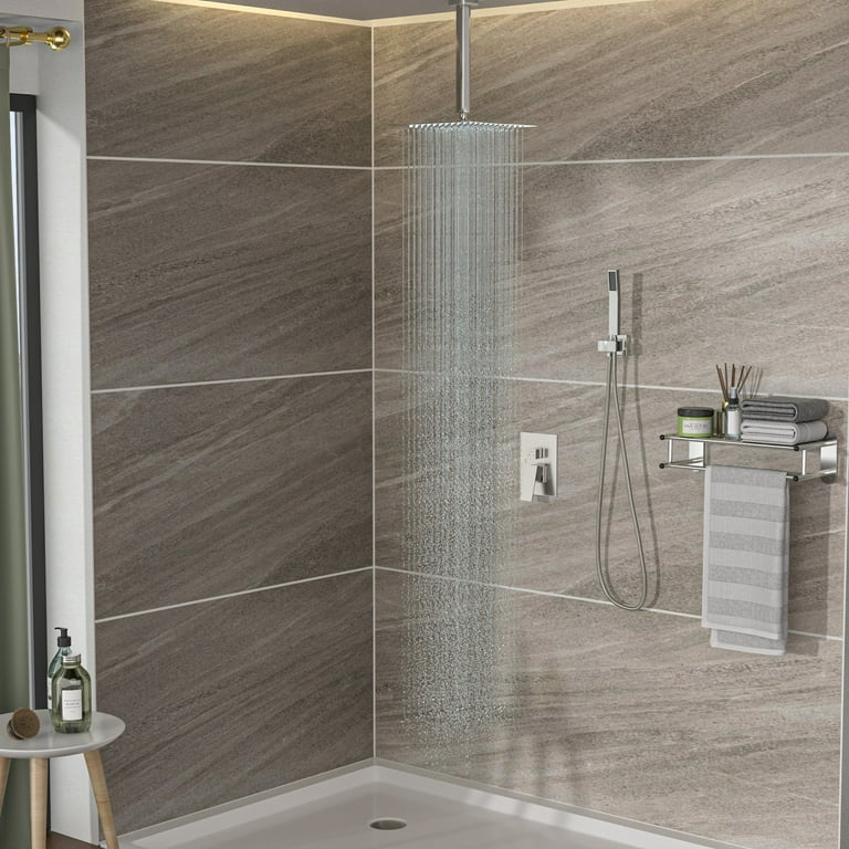 Shower System With Ceiling Mounted Rain