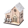 thumbnail image 2 of Christmas-village House Decor Wood Rustic Decor With Light Xmas Lantern Decor For Village Collectio, 2 of 5