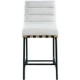 thumbnail image 2 of Maklaine Modern / Contemporary Cream Boucle Fabric Counter Stool, 2 of 6