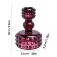 thumbnail image 3 of Glass Decorative Candlestick 3.94In Secure Candle Holding Design Room Highlight Feature Versatile Indoor Placement Ornament for Living Room Dining Room Table Centerpiece Bookshelf Kitchen Space Decor, 3 of 6