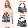 thumbnail image 3 of OPUX Lunch Bag for Women, Insulated Lunch Box Tote for Girls Work Adult School, Small Reusable Cooler Bag Lunch Container Food Tote for Travel Picnic, Fits 11 Cans, Floral Gray, 3 of 8