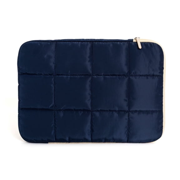 U Brands Nylon Puffer Laptop Sleeve, 15"L x 10.67"W x 1.77"D, Navy