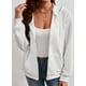 thumbnail image 4 of Sudadera con capucha SHEWIN Oversized Waffle Knit blanca para mujer, 4 of 8