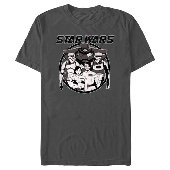 Men's Star Wars: Visions Stormtroopers Anime Graphic Tee Charcoal X Large