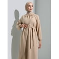 thumbnail image 4 of Dark Beige - Modest Dress - Refka, 4 of 5