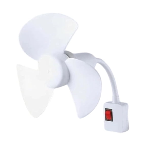 Socket Fan Kit with Plug Adapter – Mini Quiet Electric Fan with Flexible Gooseneck Plug, Energy-Saving Desk Fan for Kitchen, Bathroom, Dormitory, Office