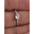 thumbnail image 2 of Limited Time Sale: 1.10 Carat Round Cut Peach Pink Morganite and Diamond Engagement Ring in 10k White Gold for Women on Sale, 2 of 2