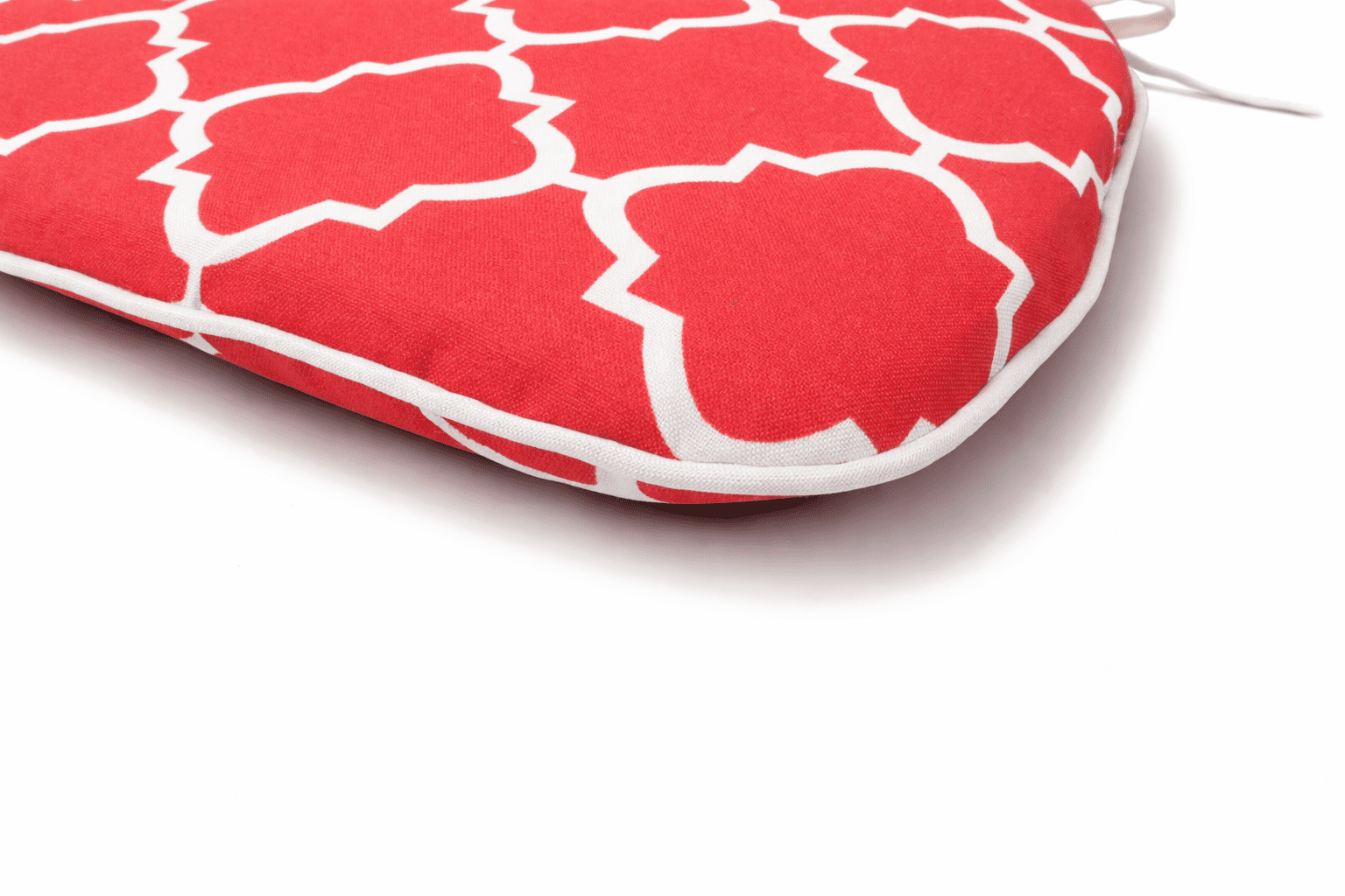 Leumius 4-Pack Outdoor Patio Dining Chair Cushion,All-Weather Water-Repellent U-Shape Thick Foam Seat Cushions with Ties for Garden,Patio & Dining Chairs,17"x16"x2",Red