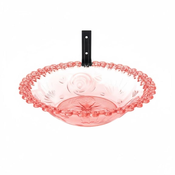 Abbraccia Bird Bath Bowl Feeder Shallow Basin Weather Resistant Material Hanging Option for Yard Patio and Balcony Wildlife Enthusiasts