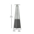 thumbnail image 5 of Sol Patio Outdoor Heating-Slate Gray Stainless Steel Pyramid 42,000 BTU Propane Heater with Wheels for Commercial &, 5 of 7