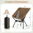 thumbnail image 3 of Gymax Ultra-Lightweight Camping Chair Portable Lawn Chair w/Triangular Aluminum Frame, 3 of 10