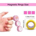 thumbnail image 4 of Fingears Anillos magnéticos Fidget Spinner Toy | Anillo giratorio magnético para aliviar el estrés y la ansiedad - 3PCS Baby Pink Adepaton WRMH-276, 4 of 5