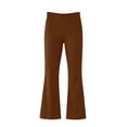 thumbnail image 5 of Yoga Pants for Women with Pockets Workout High Waist Stretch Flare Leggings with Two Pockets 1_Brown L, 5 of 9