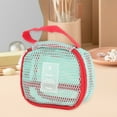 thumbnail image 6 of Unique Bargains 1 Pc Lightweight Storage Makeup Bag for Business Travel Flannel Fabric Green, 6 of 6