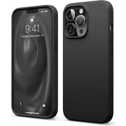 Entronix Silicone Soft Case Designed for iPhone 13 Pro Max Shockproof Durable Slim Fit, Black