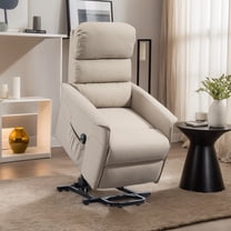 GVN Electric Recliner Sofa,Power Lift Chair, Electric Lift Recliner Chair with Remote Control, Side Pockets, Beige