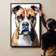 thumbnail image 4 of American Bulldog Dog Art Canvas, Pet Wall, Polygon Art Print on Canvas Canvas, large wall art, bathroom wall art, Ready to Hang,Living Room,Bedroom ＆ Office, 4 of 4