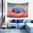 thumbnail image 3 of Neon Light Cloud Stars Tapestry, Ocean Sky Wall Hanging Tapestries Dorm Room Home Decor, 60" x 40", 3 of 6