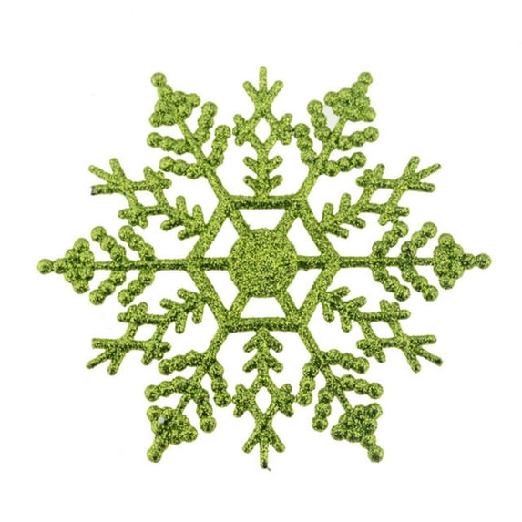 24 Pack Plastic White Snowflake Ornaments Christmas Winter Decorations, Hanging Snowflake Decorations for Winter Wonderland Christmas Tree