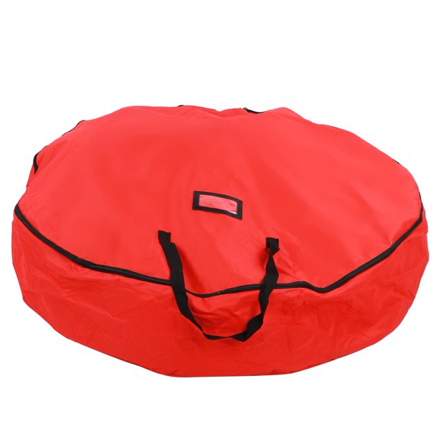 Wreath Container,Red Christmas Gift Storage Holiday Ornament Organizer Garland Storage Bag Eco-Friendly Materials