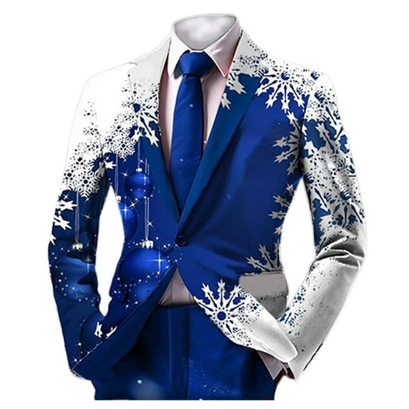 VOGUES Christmas Men's Sport Coats & Blazers 2024 Lapel Loose Men's Jacket Retro Versatile Simple Casual Wind Cardigan Suit