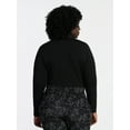 thumbnail image 3 of Terra & Sky Women's Plus Size Bike Shorts with Pocket, Sizes 0X-5X, 3 of 5