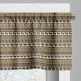 thumbnail image 3 of Ambesonne Savannah Valance Pack of 2, Ethnic Stripes Animals, 54"X12", Black and Brown, 3 of 5