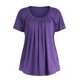 thumbnail image 4 of Fiudx Ropa de Mujer Camiseta de Manga Corta con Cuello Redondo para Mujer, Camiseta Corta Holgada Lisa, Talla Grande, 4 of 7
