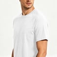 thumbnail image 4 of Annhoo Mens Athletic T-Shirts Lightweight Quick Dry Solid Color Crewneck Short Sleeve Tops Running Clothes, 4 of 6