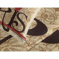 thumbnail image 4 of Ambesonne Vintage Quilted Bedspread Set 3 Pcs, Paris Eiffel Tower View, Queen Size, Red Brown Ecru, 4 of 5