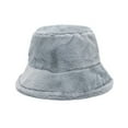 thumbnail image 2 of CFMIURAN Furry Hat, Women's Winter Thermal Bucket Hat - Windproof Solid Color Fisherman Hat for Cold Weather, Warm Lined Outdoor Travel Cap for Women and Girls, 2 of 3