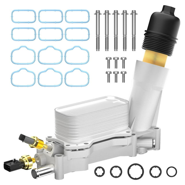Kit de Carcasa de Filtro de Aceite de Aluminio con Enfriador para Motor V6 3.6L