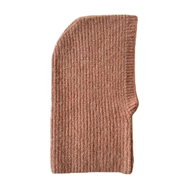 Cagoule pour Femmes, Classique Décontractée Tricotée Couleur Unie Côtelée à Capuche, Cagoule pour Femmes