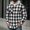 White, variant on LYSMORA Mens Plaid Button Down Hooded Shirt Long Sleeve Chest Pocket Casual Outdoor Hoodie Shacket