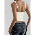 thumbnail image 6 of Women'S Double Lined Camisole Tank Tops - Adjustable Spaghetti Strap Top, Basic Tank for Layering Yellow L, 6 of 7