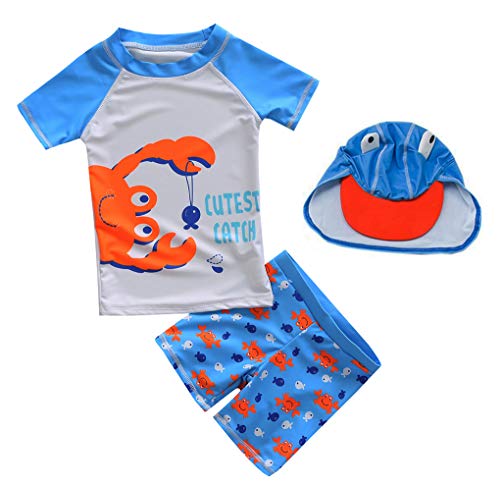 Baby Toddler Girls Swimsuit Set Dinosaur Swimming Rash Guard with Hat Baby Toddler Girls Swimsuit Set Dinosaur Swimming Rash Guard with Hat