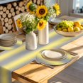 thumbnail image 4 of Yellow Grey Stripes Round 13 Inch Placemats Set of 8, Modern Minimalist Solid Gradient HeatResistant Non Slip Place Mats for Dining Table, Wipeable Braided Kitchen Table Mats for Housewarming, 4 of 9
