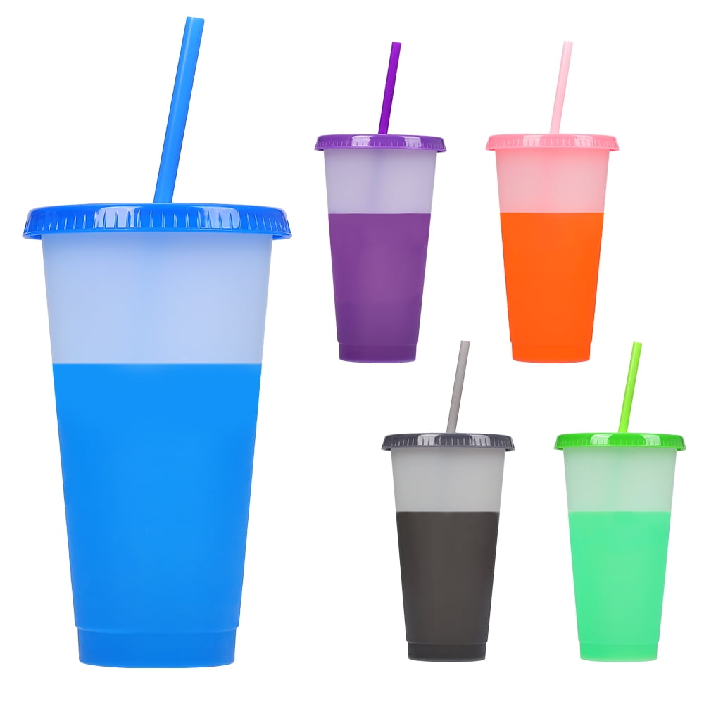 Color Changing Cups Tumblers with Lids Straws, 32 oz Reusable