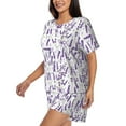 thumbnail image 2 of Bixox Women's Lavender Flowers Printed Pajama Set 2 Piece Lounge Set Top and Shorts Soft Pajamas, Shorts with Pockets, 2 of 7