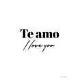 thumbnail image 3 of Seven Trees Design 12x14 Black Modern Framed Museum Art Print Titled - I Love You in Spanish, 3 of 5