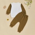 thumbnail image 5 of TOWED22 Toddler Baby Boy Clothes Fall Winter Fleece Outfits Letter Print Sweatshirt & Jogger Pants Set(Blazer,2-3 Y), 5 of 6