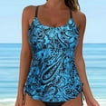 thumbnail image 2 of TOWED22 Womens Blouson Tankini Top Only Loose Fit Swim Top No Bottom Modest Swimsuit Top-Navy,XXL, 2 of 8