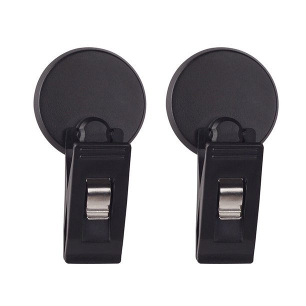 ColoMX 2Pcs Portatarjetas de control de acceso montado en el vehículo Clip multifunción Práctico titular de factura Negro