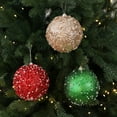 thumbnail image 3 of Dserhfy 4 Pcs Christmas Ball Ornaments Glitter Sequin Shatterproof Foam Balls Decoration with Faux Pearl for Xmas Wedding Party Holiday Decor, 3 of 8